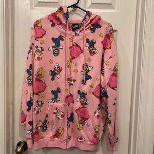 Super Mario princess peach pink hoodie